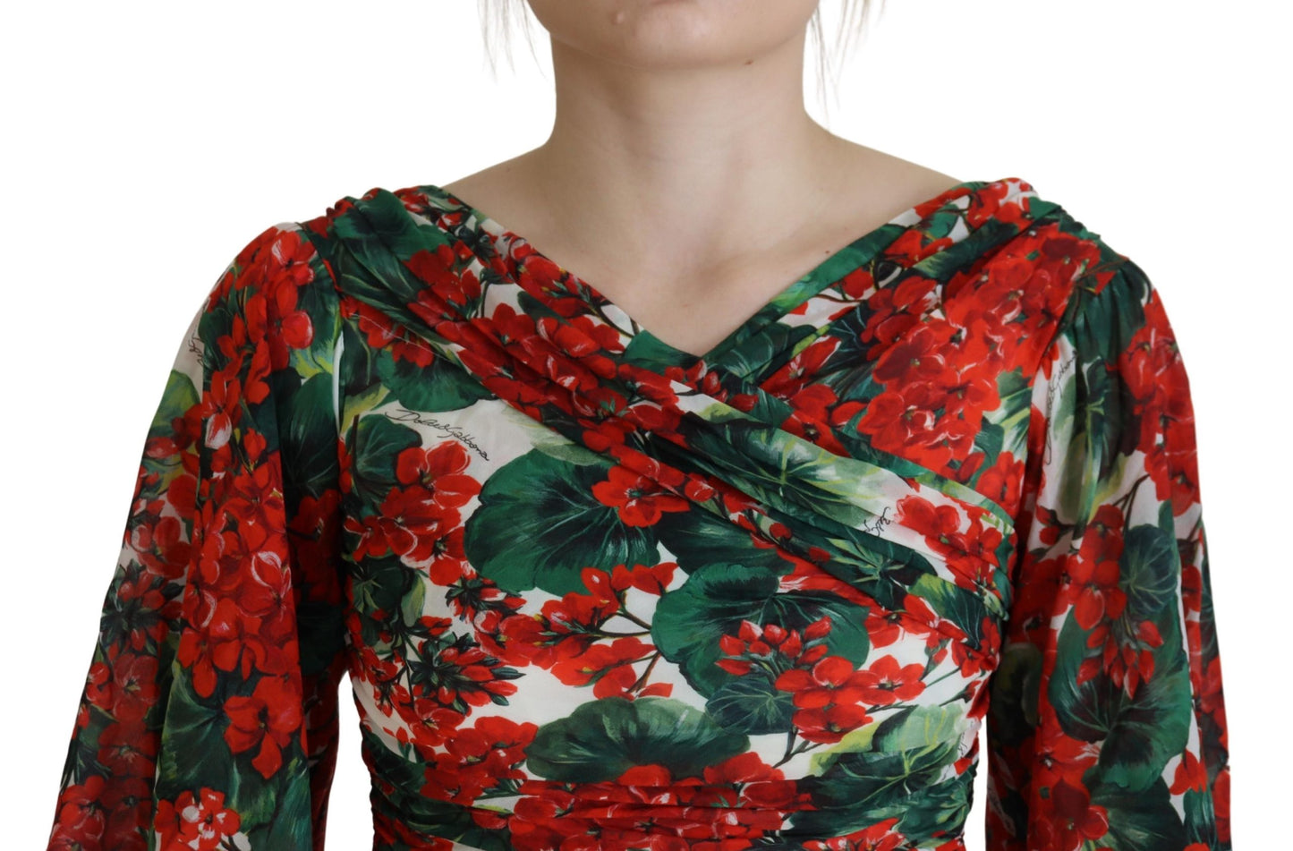 Dolce & Gabbana Enchanting Floral Print Sheath Dress IT38 / XS