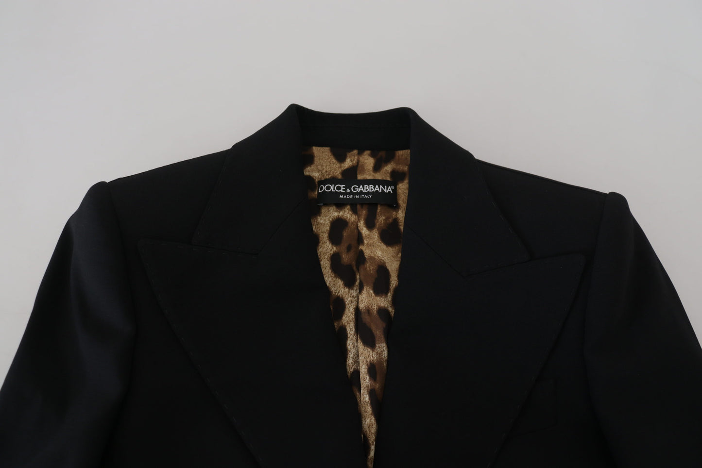 Dolce & Gabbana Elegant Black Stretch Wool Blazer IT38 / XS