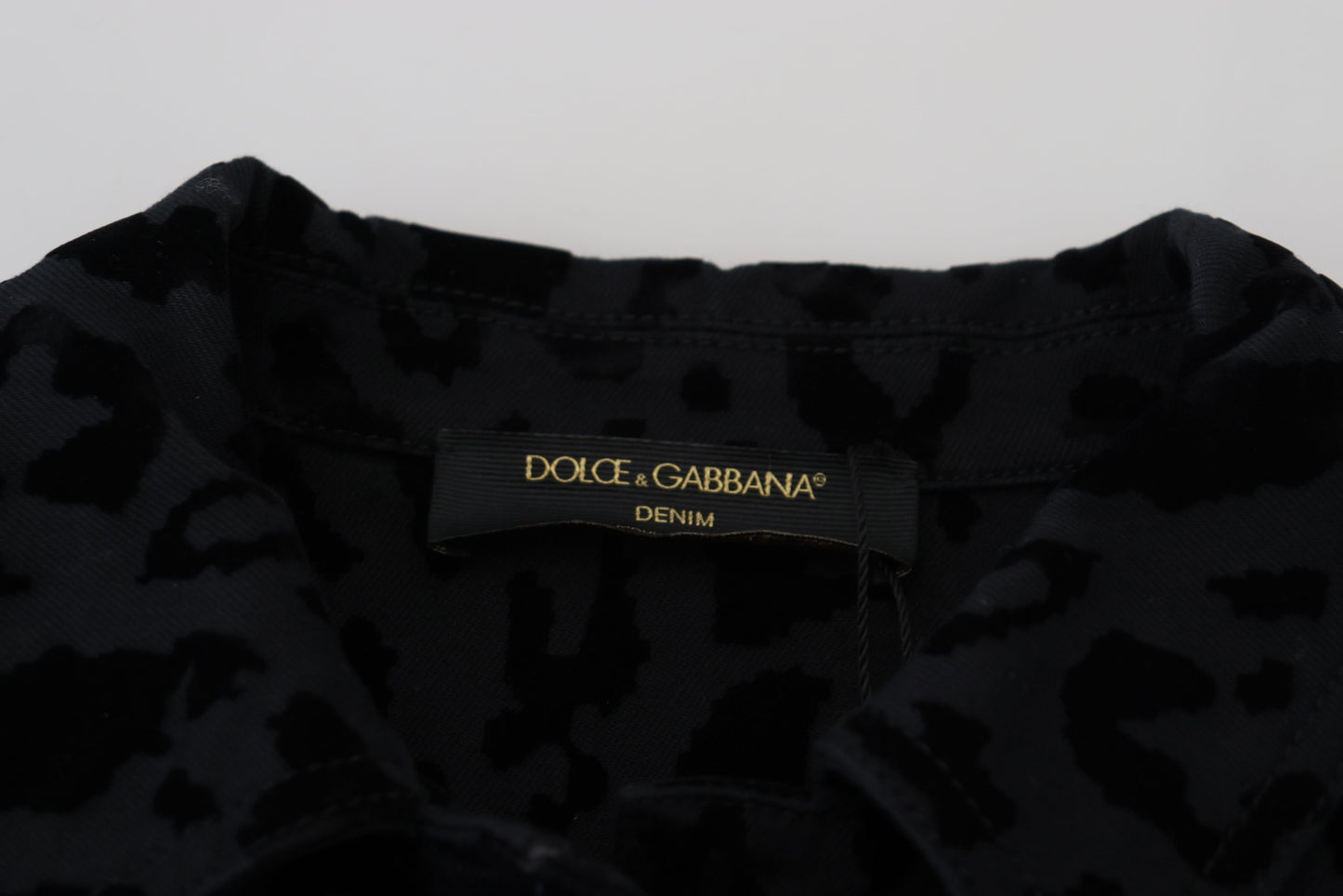 Dolce & Gabbana Chic Leopard Pattern Denim Jacket IT40 / S