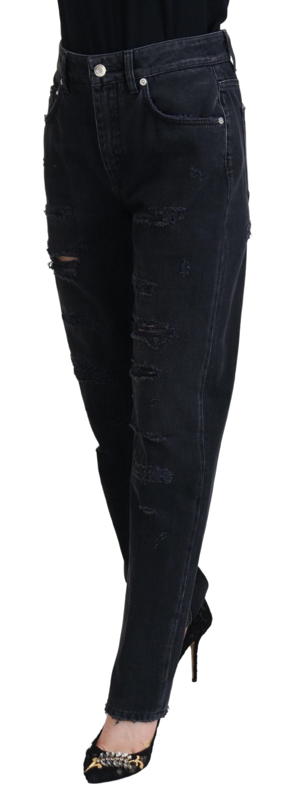 Dolce & Gabbana Chic Black Denim Pants - Elevate Your Wardrobe IT40 / S