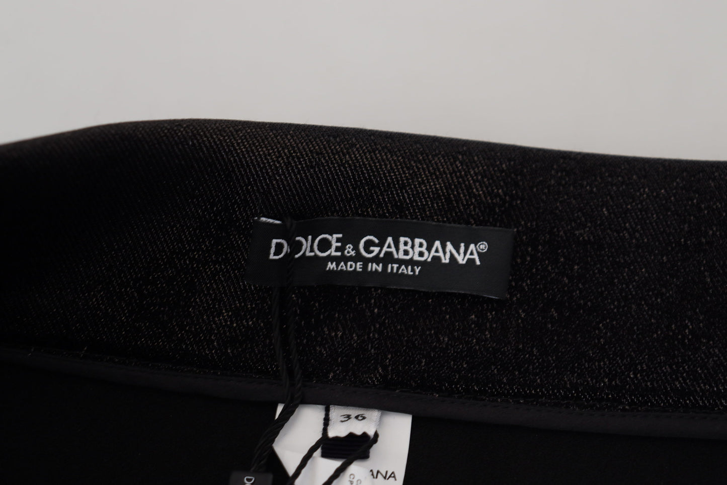 Dolce & Gabbana Elegant Black Denim Pants - Tailored Fit IT36 / XXS