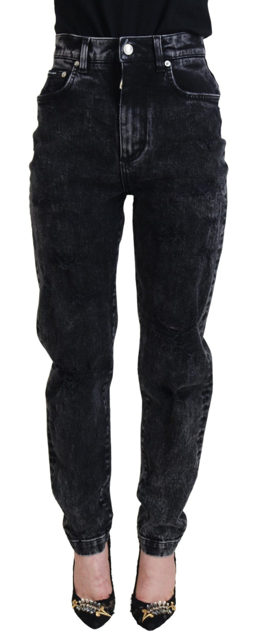 Dolce & Gabbana Elegant Black Denim Pants IT40 | S