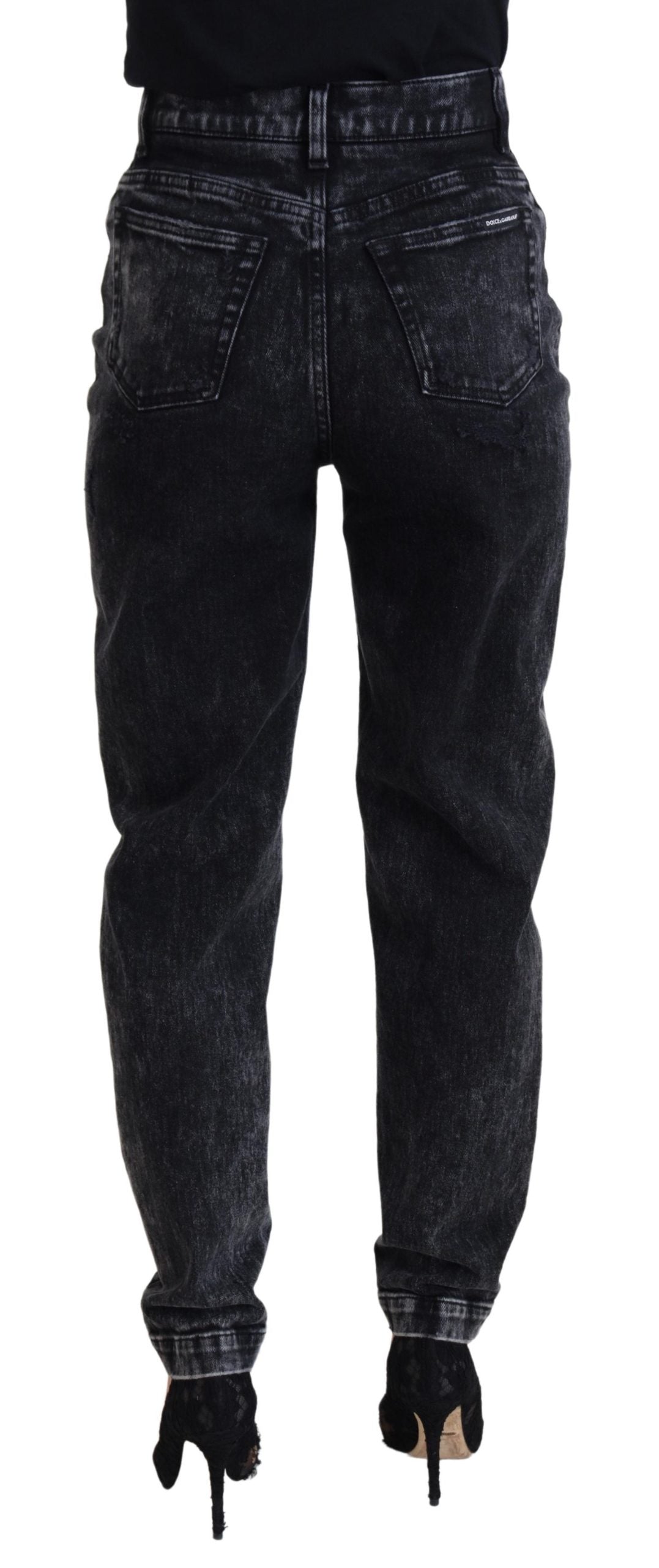 Dolce & Gabbana Elegant Black Denim Pants IT40 | S