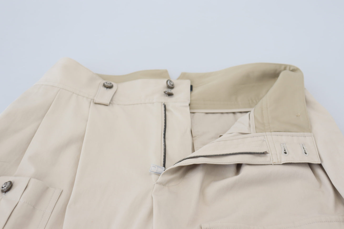 Dolce & Gabbana Elegant Beige Cotton Trousers IT38 / XS