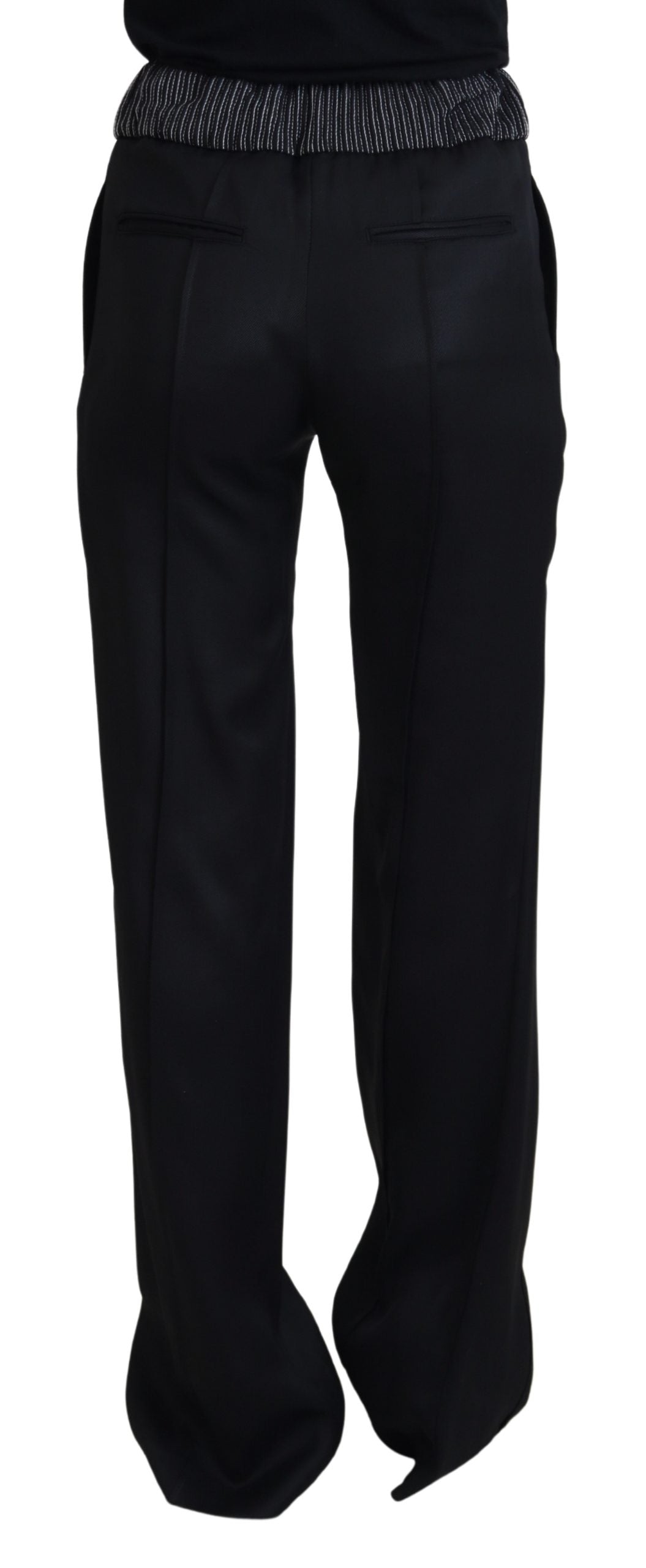 Dolce & Gabbana Elegant Black Cotton Pants IT38 / XS