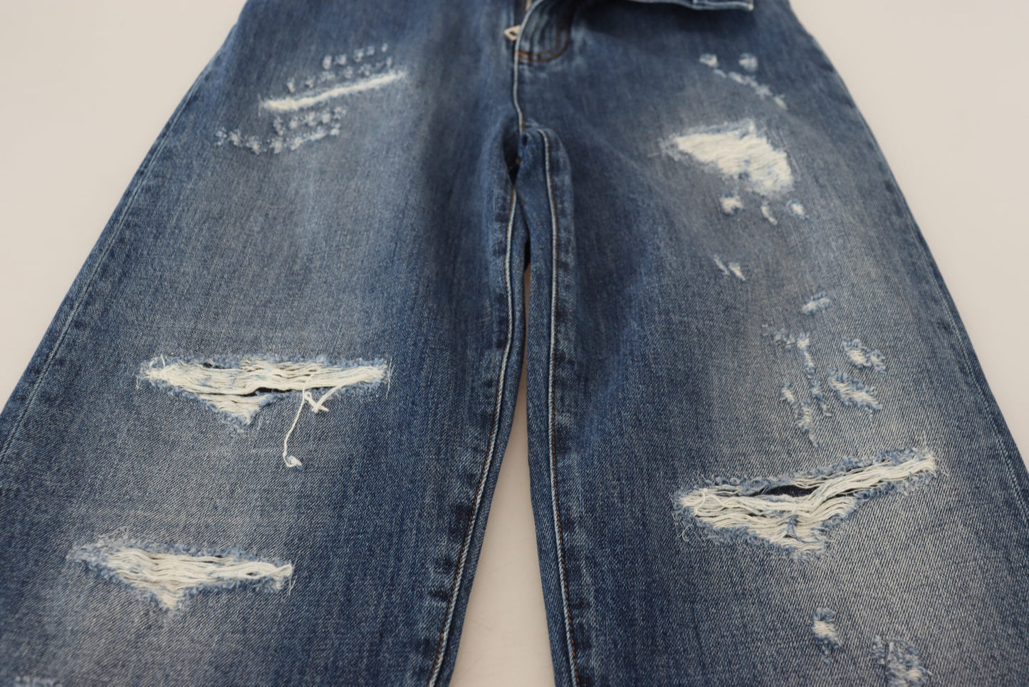 Dolce & Gabbana Elegant Tattered Denim Jeans IT40 | S