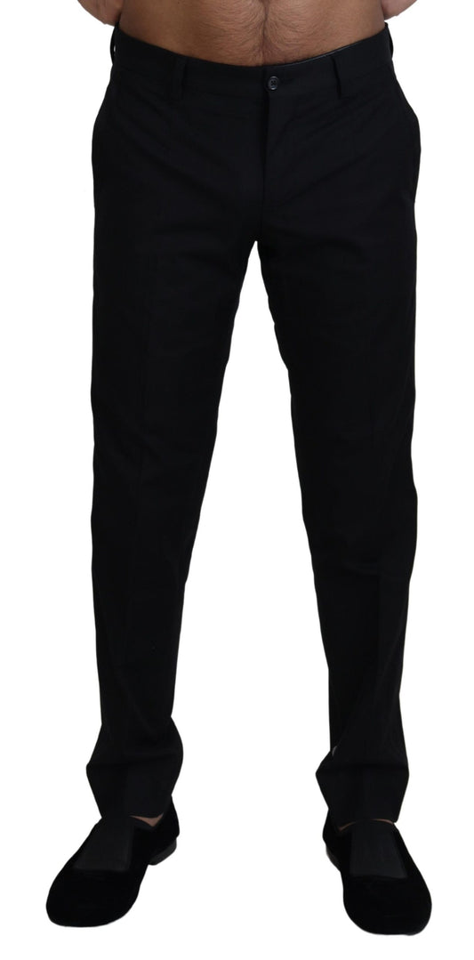 Dolce & Gabbana Elegant Black Cotton Trousers IT46 / S