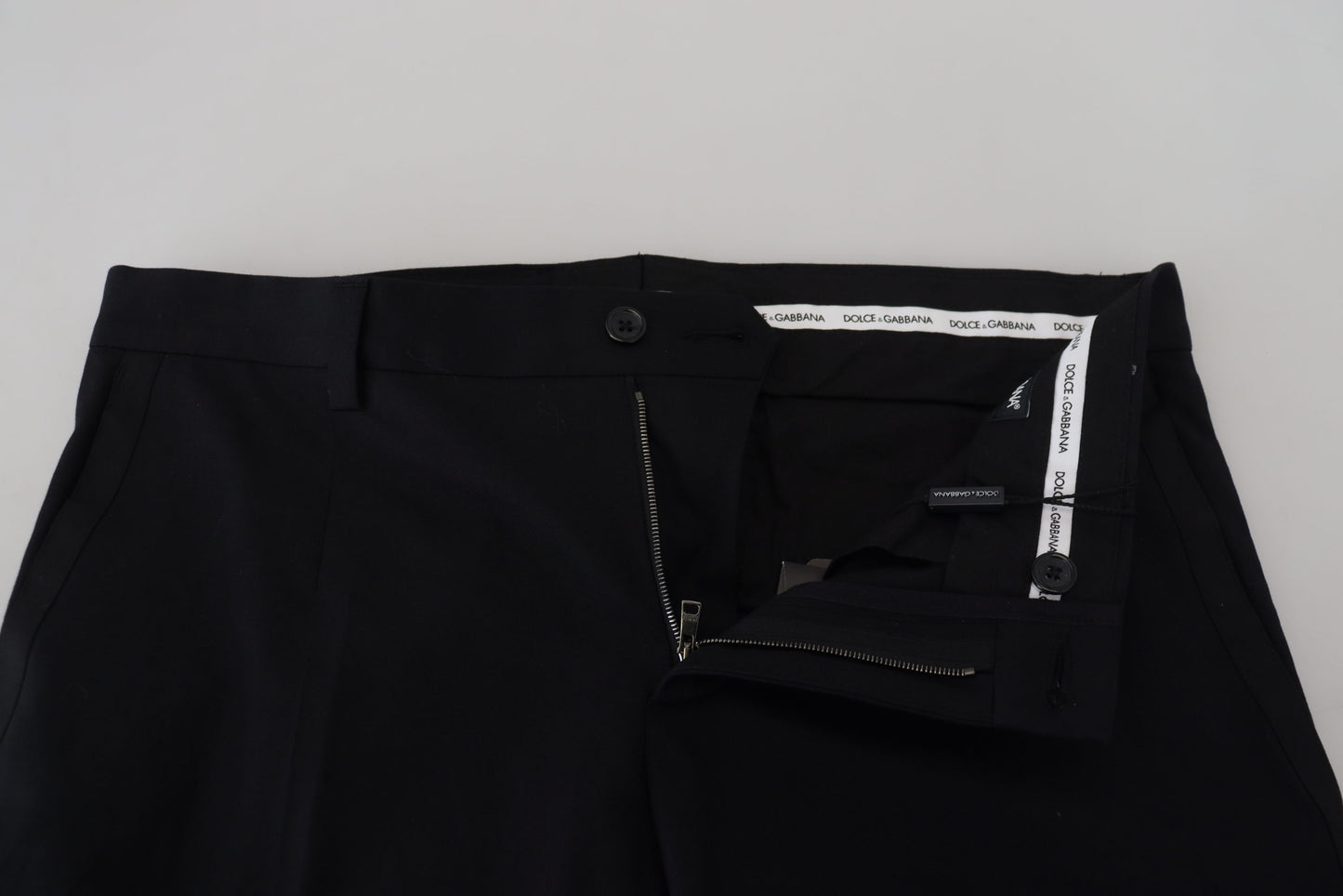 Dolce & Gabbana Elegant Black Cotton Trousers IT46 / S