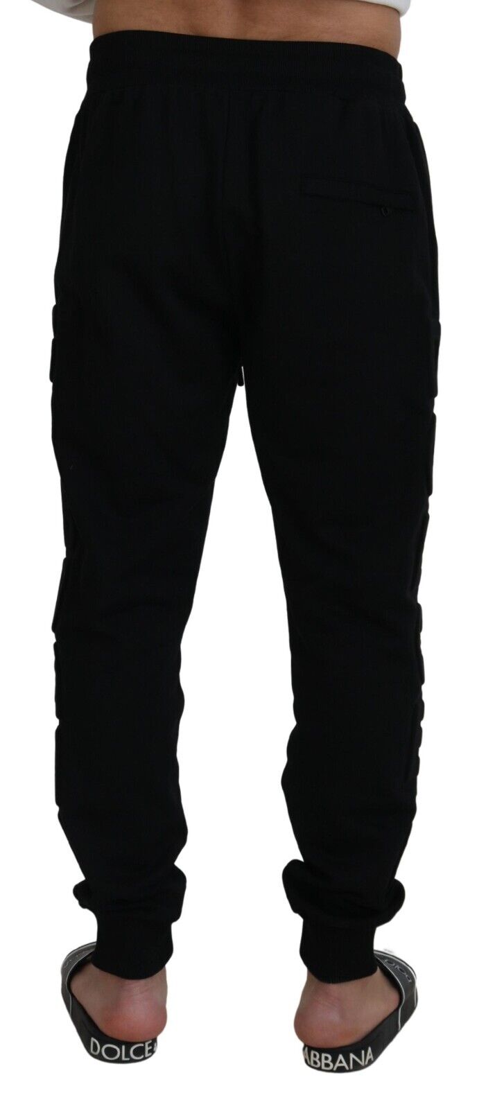 Dolce & Gabbana Elegant Black Cotton Jogger Pants IT56 / XL