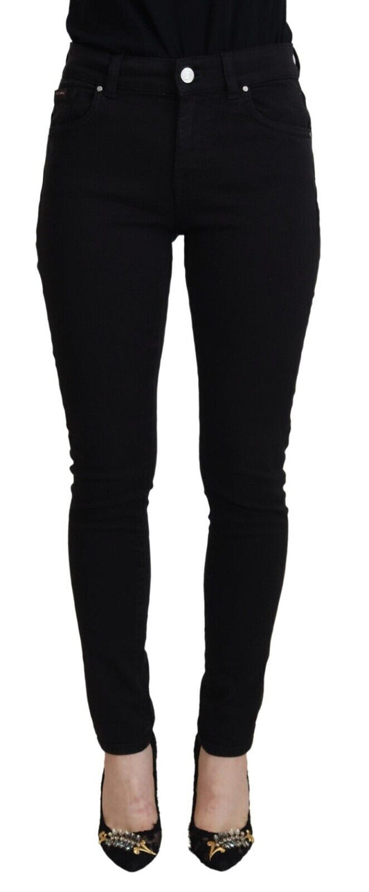 Dolce & Gabbana Elegant Black Denim Pants IT38 / XS