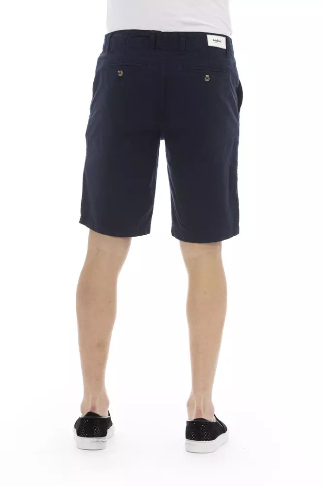 Baldinini Trend Blue Cotton Men Bermuda Shorts IT44 | XS