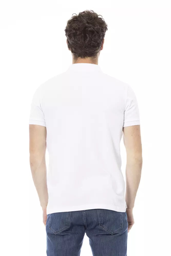 Baldinini Trend White Cotton Men Polo