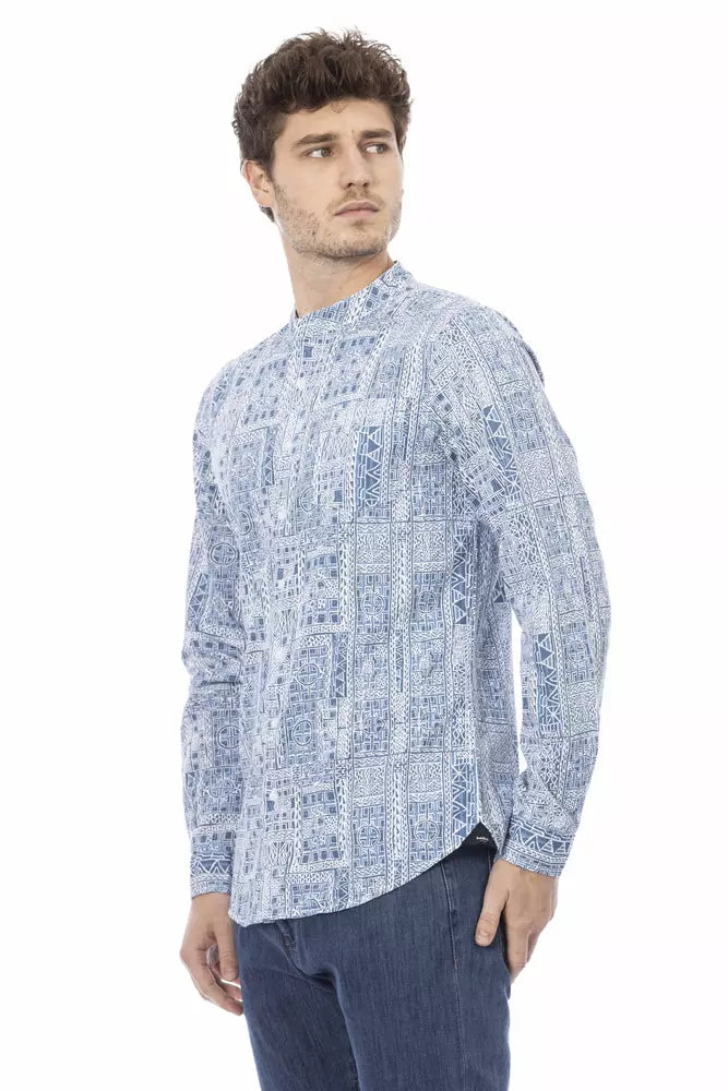 Baldinini Trend "Light Blue Cotton Men Shirt"