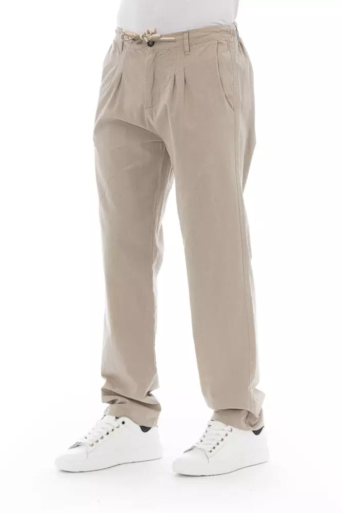 Baldinini Trend Beige Cotton Men Chino Pants