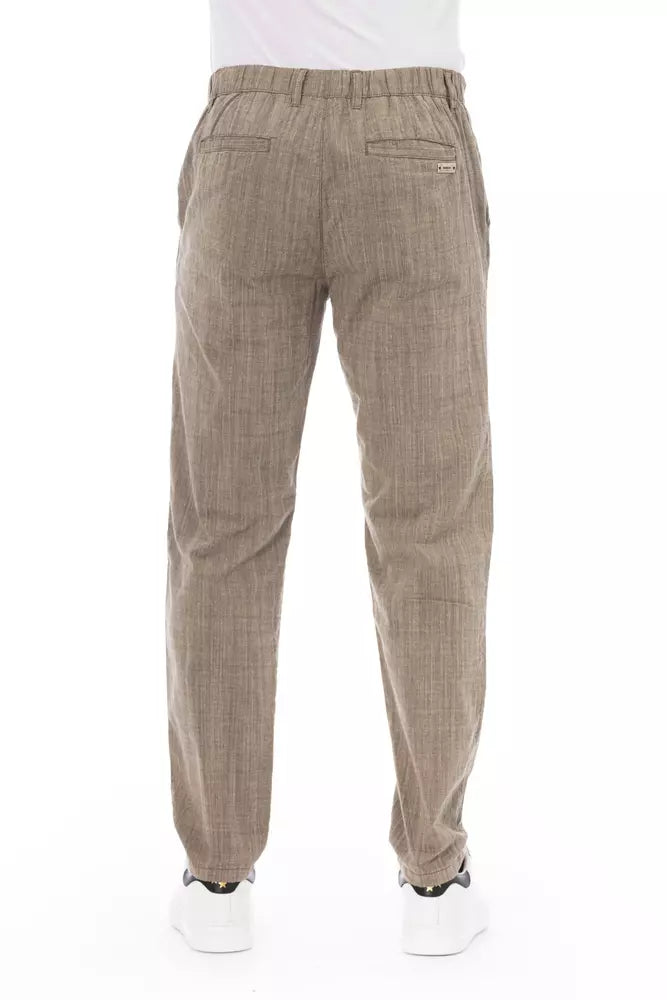 Baldinini Trend Beige Cotton Men Chino Trousers