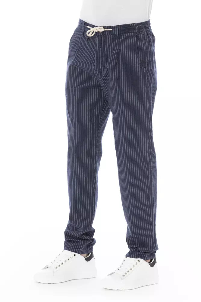 Baldinini Trend Blue Cotton Men Chino Pant