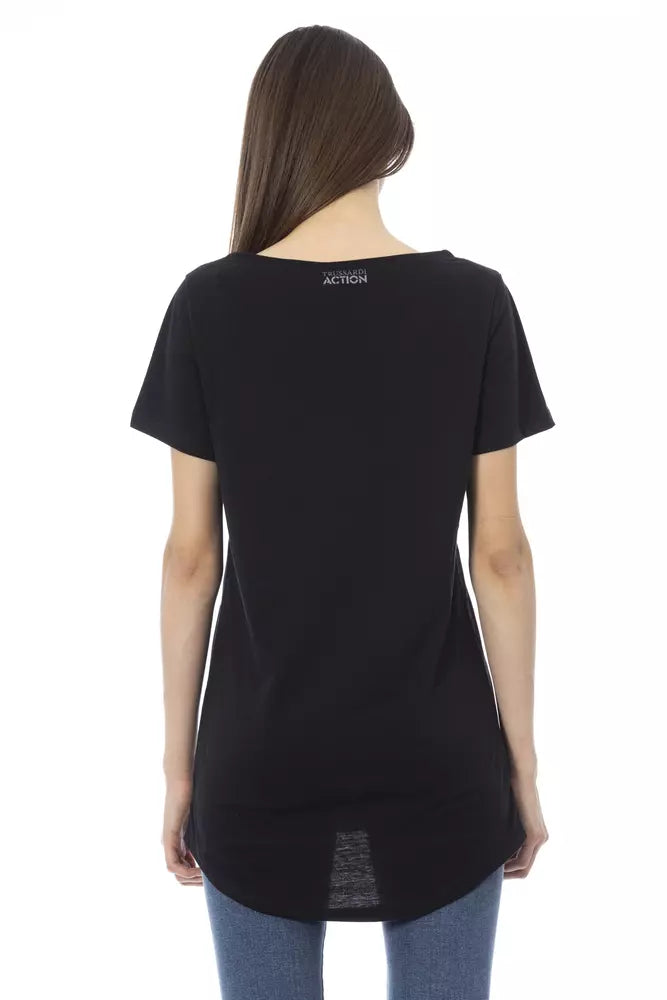 Trussardi Action Black Cotton Women Top