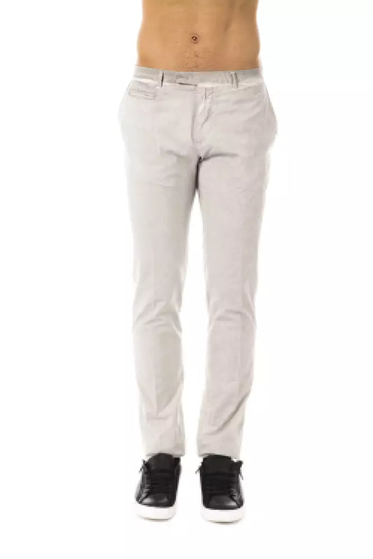 Uominitaliani Gray Cotton Men Pant IT54 | XXL