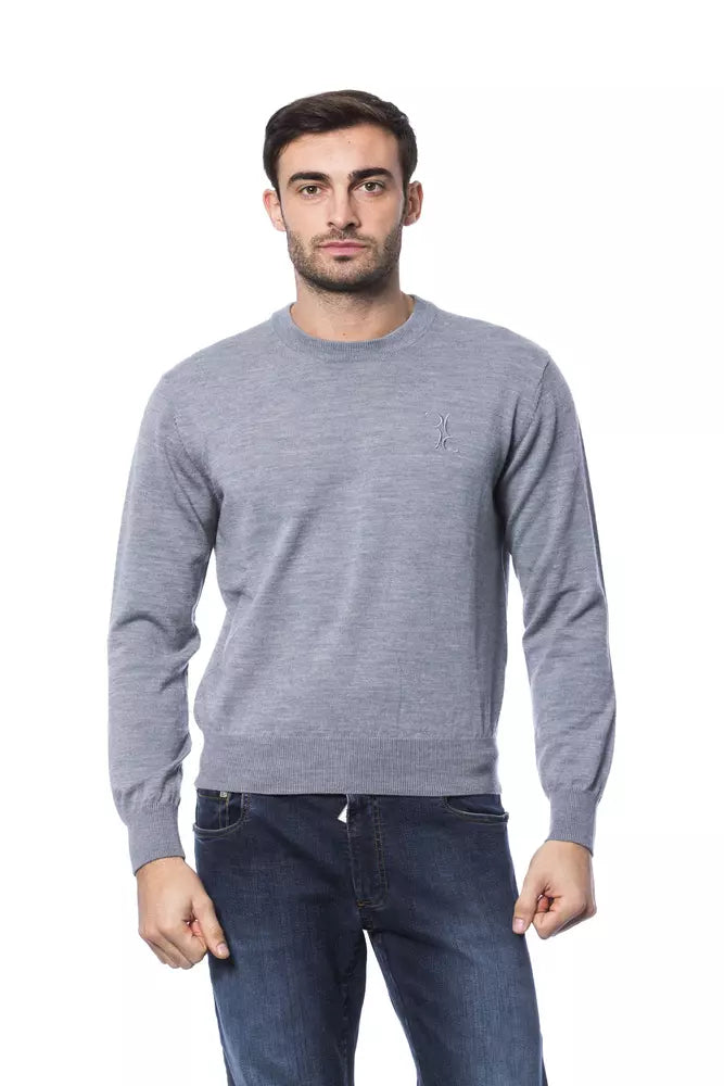 Billionaire Italian Couture Gray Merino Men Sweater