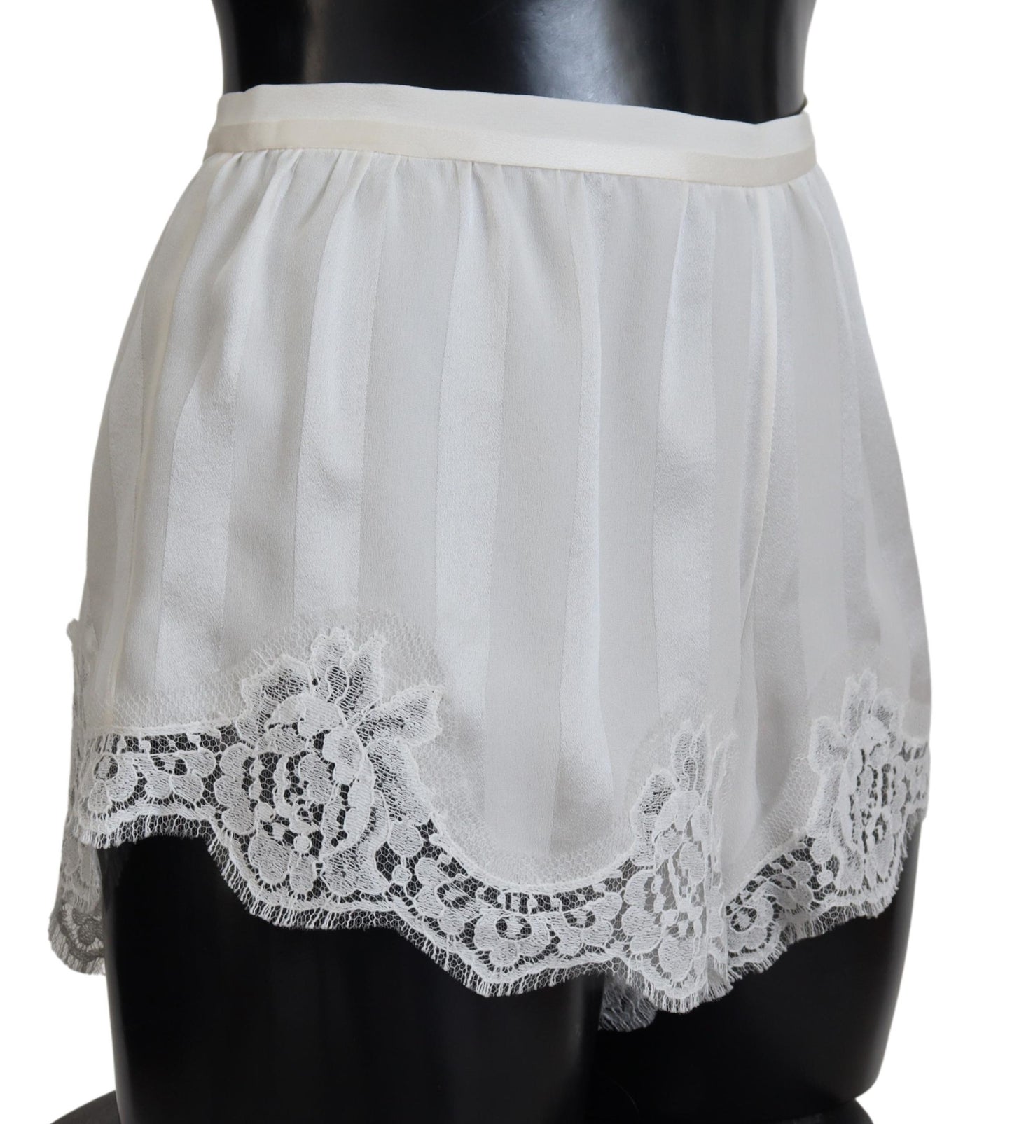 Dolce & Gabbana Elegant White Lace Lingerie Shorts IT40 | S