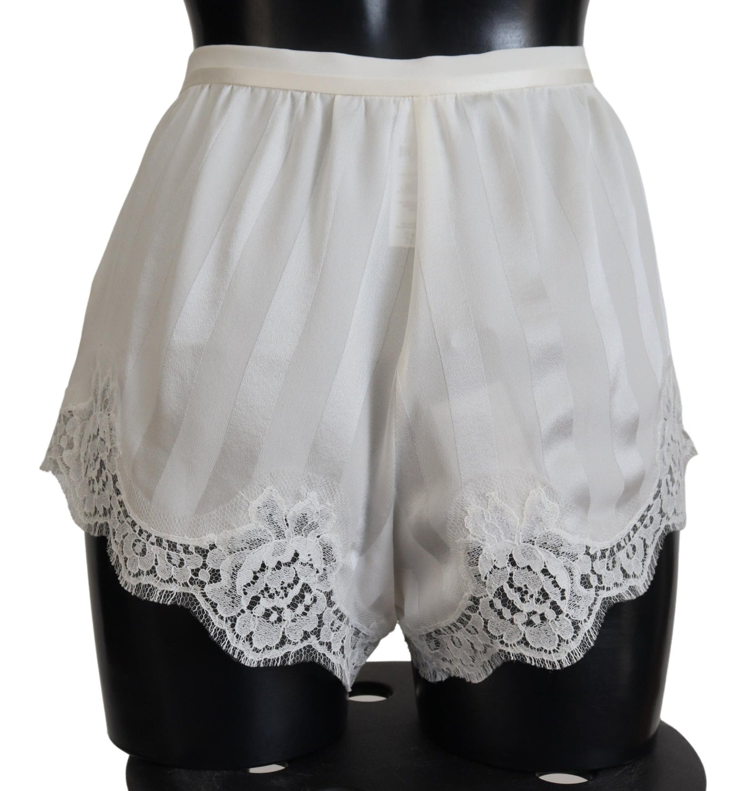 Dolce & Gabbana Elegant White Lace Lingerie Shorts IT40 | S