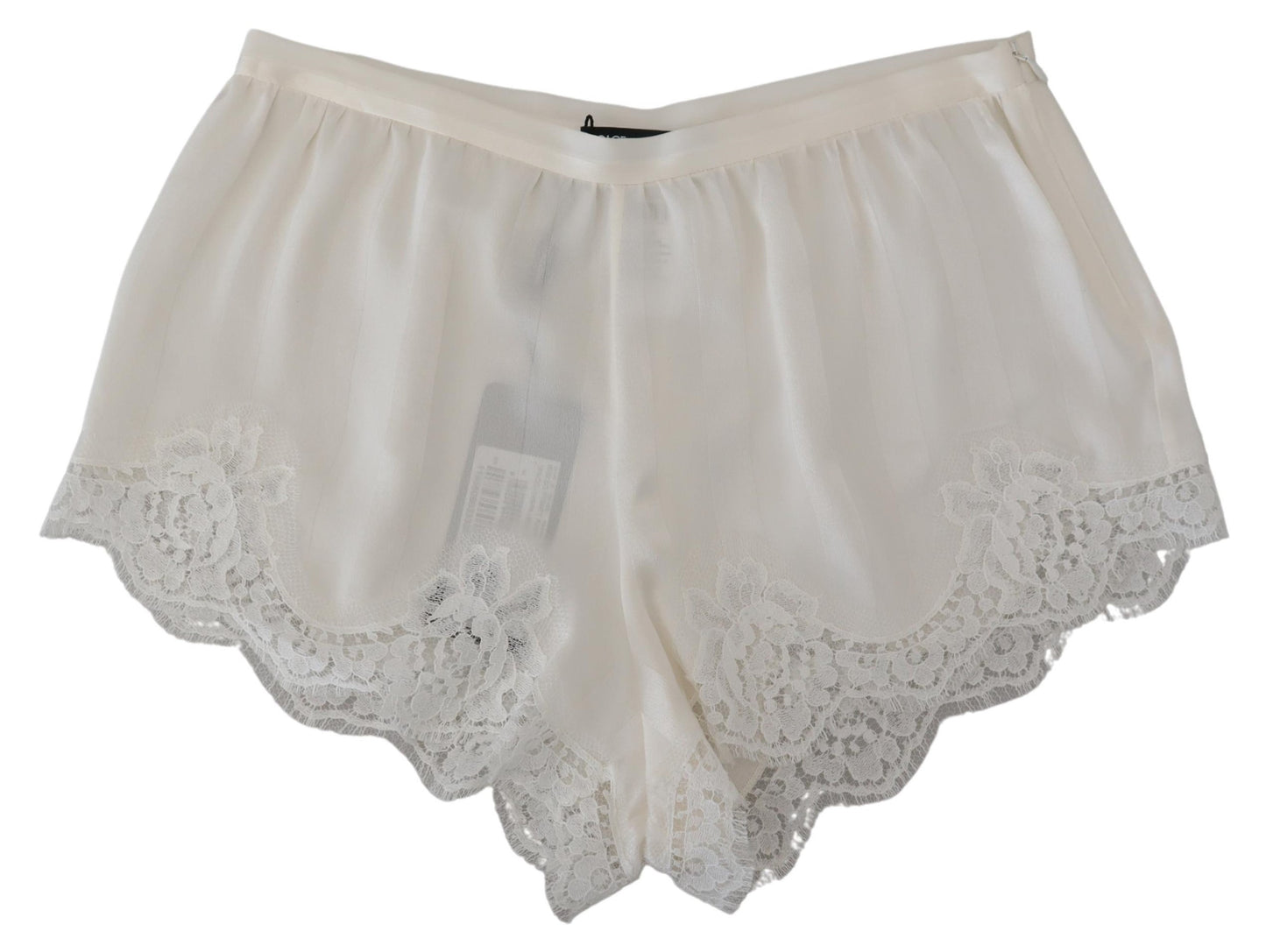 Dolce & Gabbana Elegant White Lace Lingerie Shorts IT40 | S