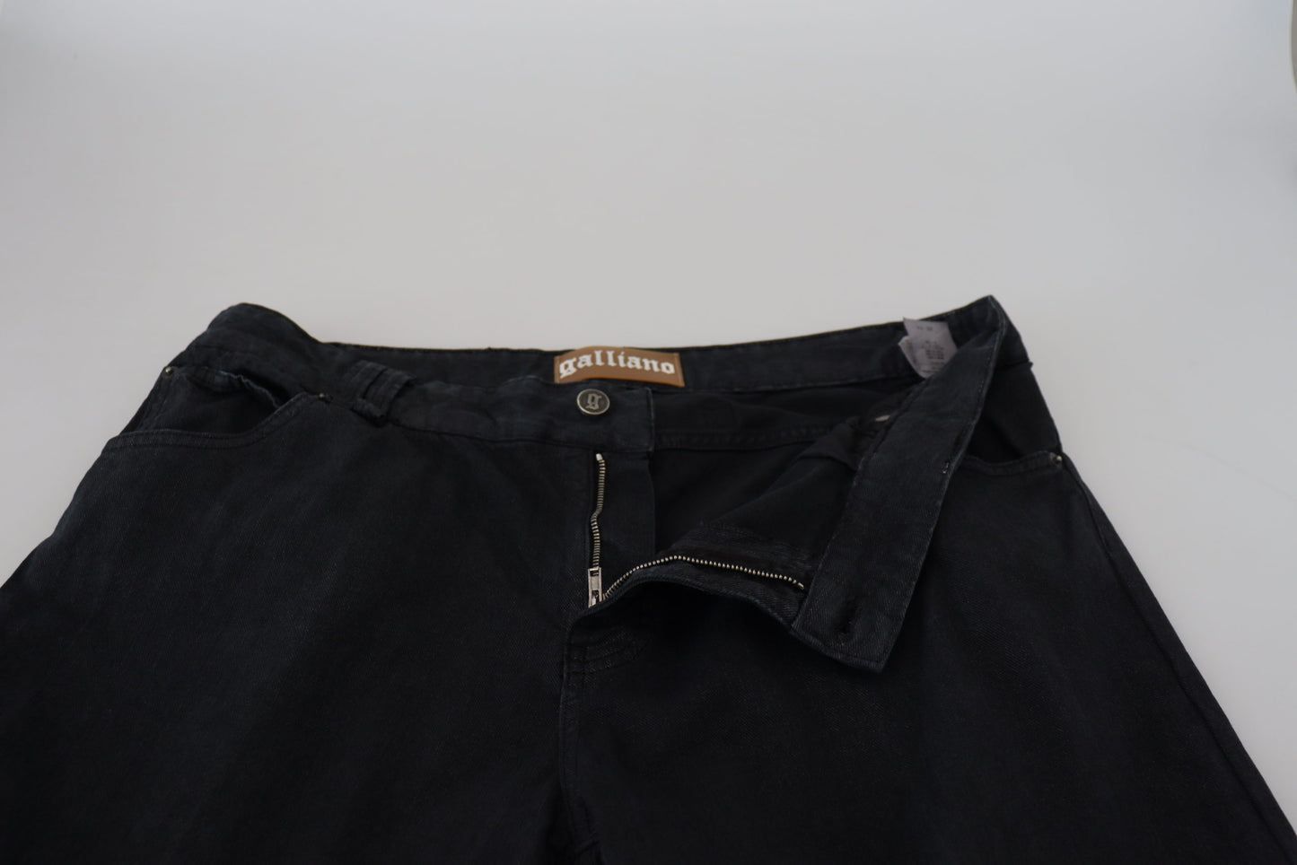 John Galliano Elegant Black Mainline Cotton Jeans IT44 | XS