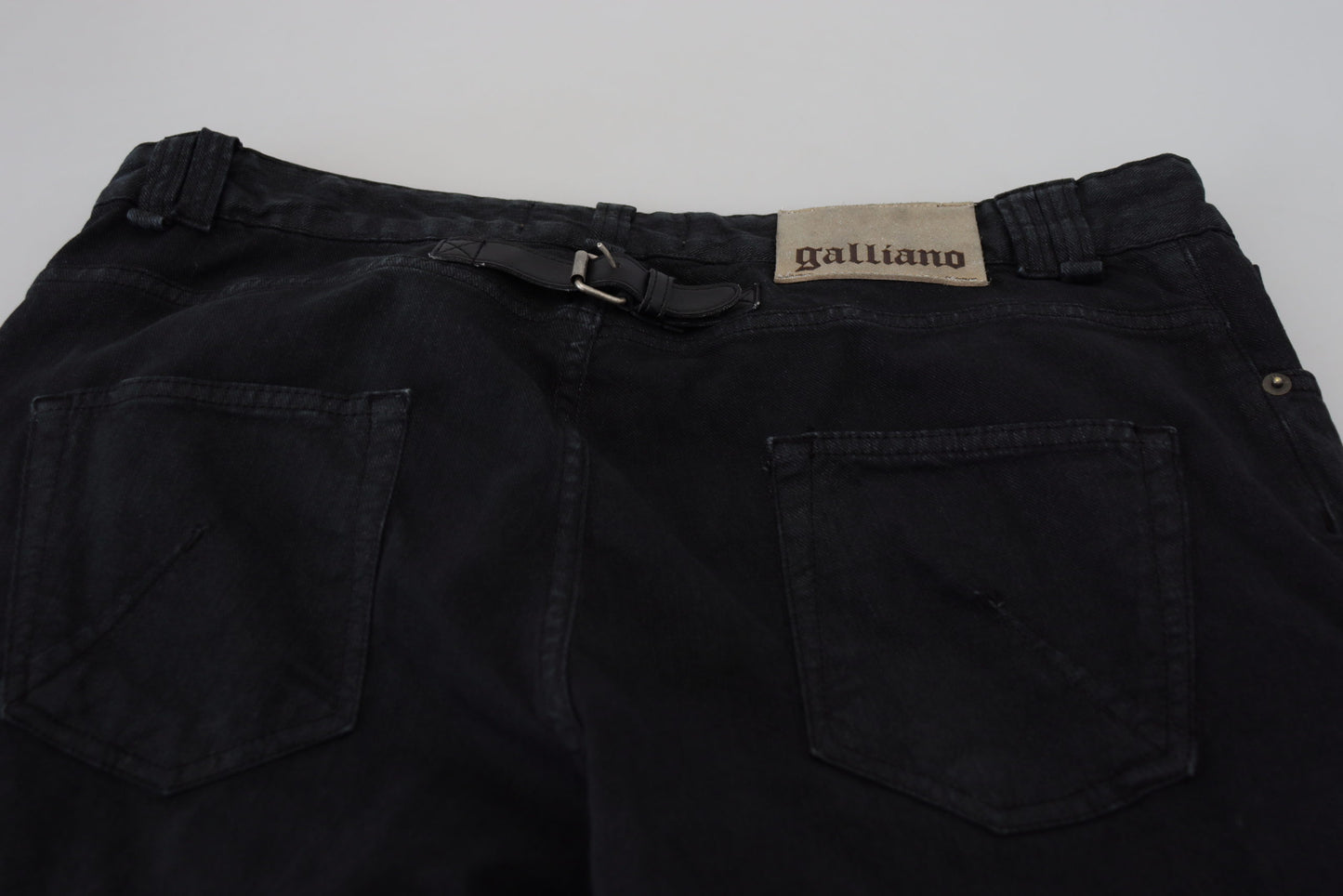 John Galliano Elegant Black Mainline Cotton Jeans IT44 | XS