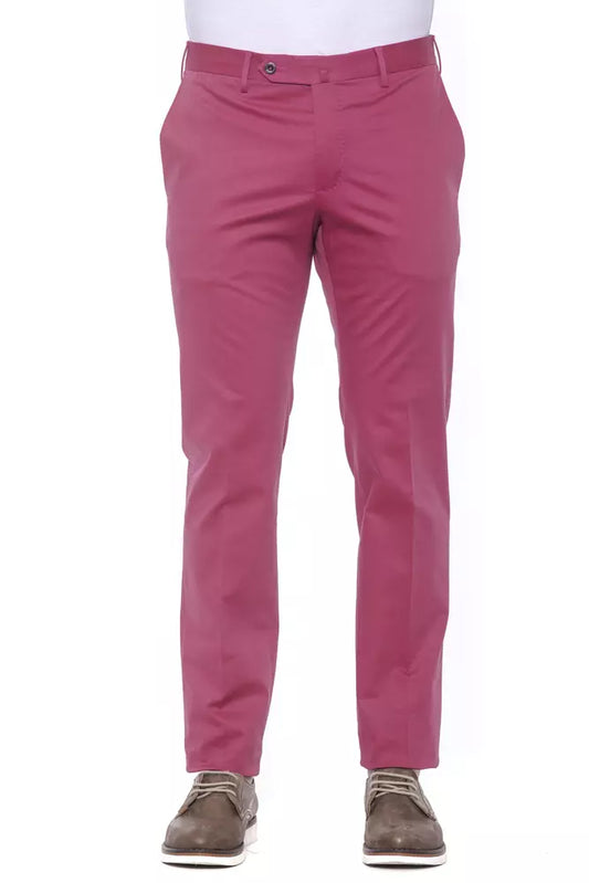 PT Torino Fuchsia Cotton Men Trouser IT54 | XXL