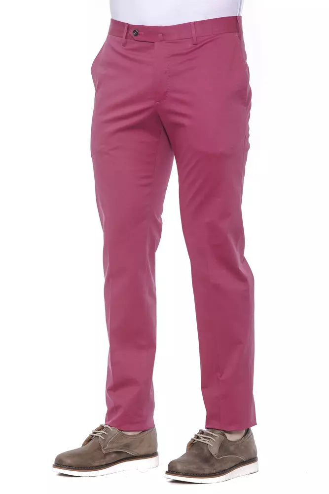 PT Torino Fuchsia Cotton Men Trouser IT54 | XXL