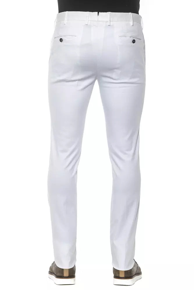 PT Torino White Cotton Men Trouser IT54 | XXL