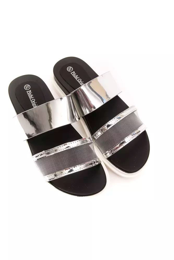 Péché Originel Silver Polyethylene Women Sandal EU39 | US9