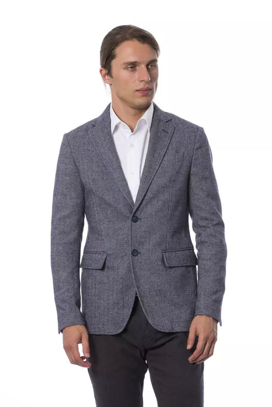 Verri Blue Polyester Mens Blazer IT50 | L