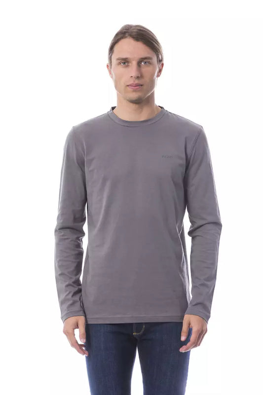 Verri Gray Cotton Mens TShirt