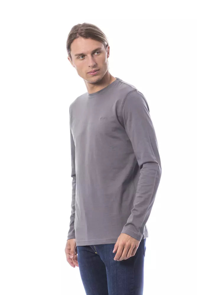 Verri Gray Cotton Mens TShirt