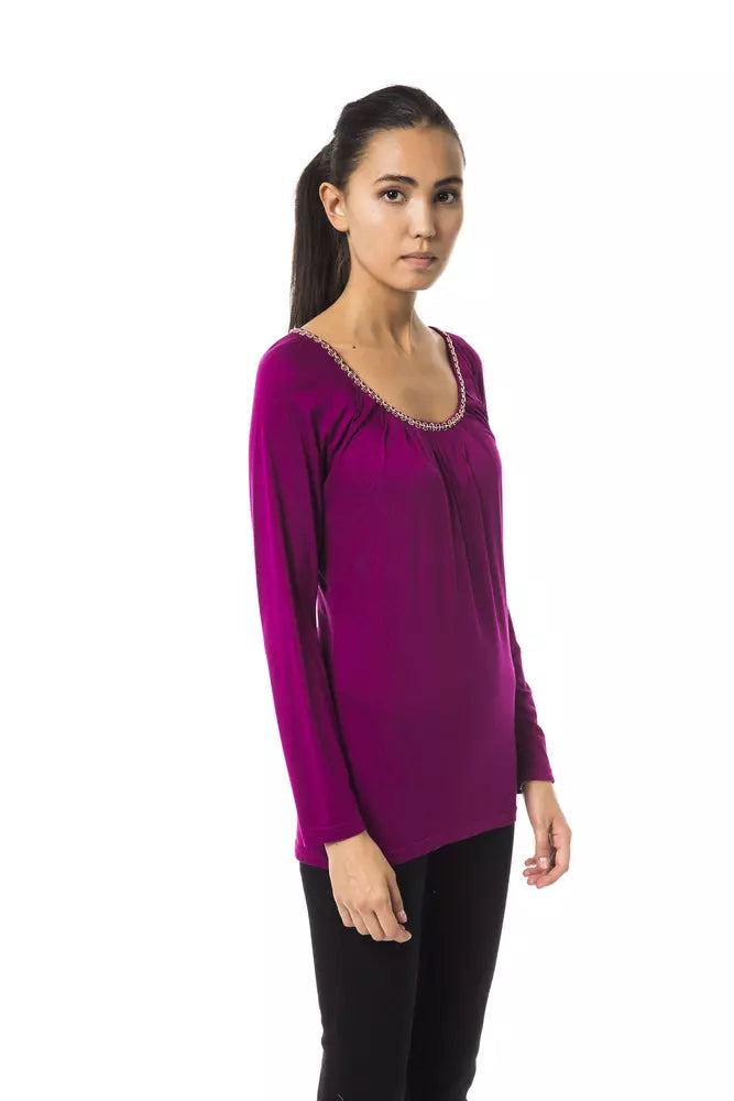 BYBLOS Purple Viscose Women Top IT42 | M