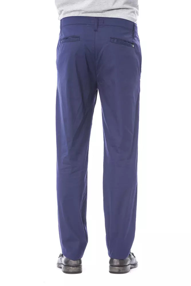 Verri Blue Cotton Men's Chino Pants