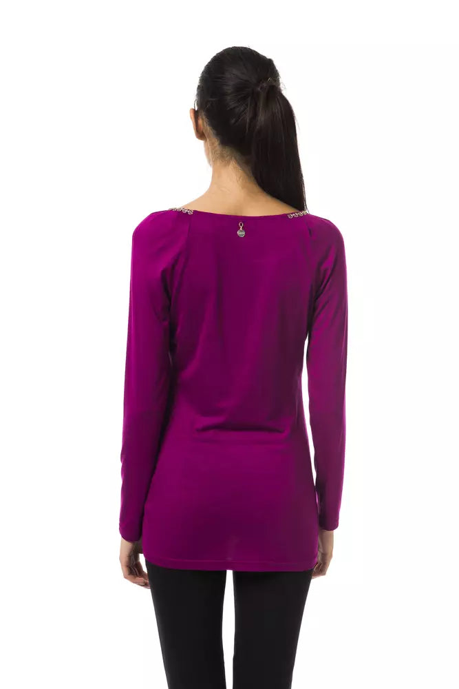 BYBLOS Purple Viscose Women Top IT42 | M