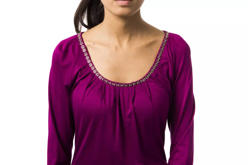 BYBLOS Purple Viscose Women Top IT42 | M