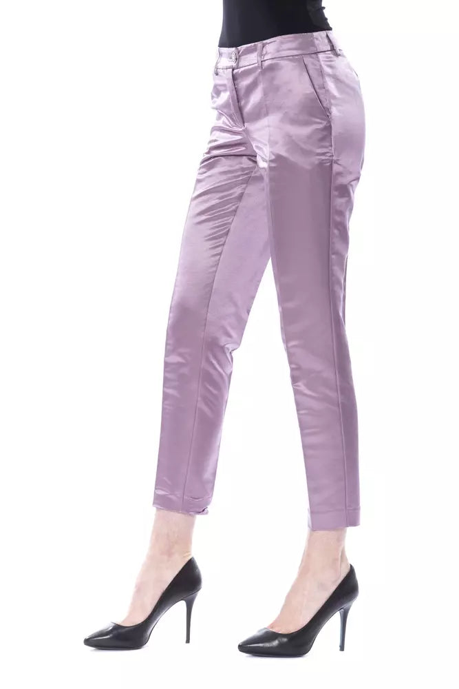 BYBLOS Purple Cotton Women Pant IT44 | L