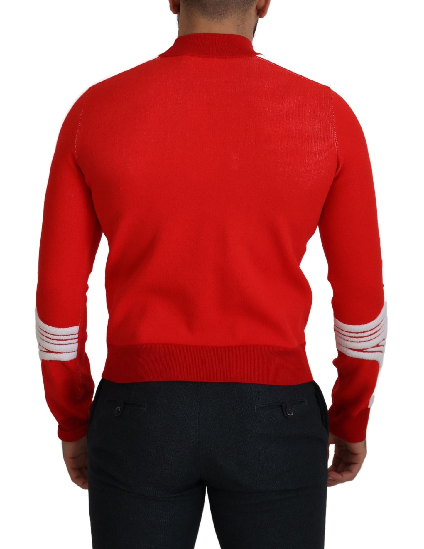 GCDS Elegant Red Pullover Sweater for Men IT46 | S