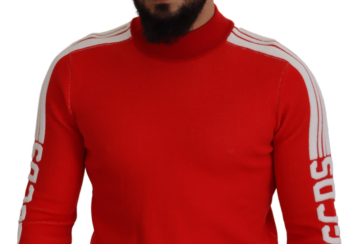 GCDS Elegant Red Pullover Sweater for Men IT46 | S