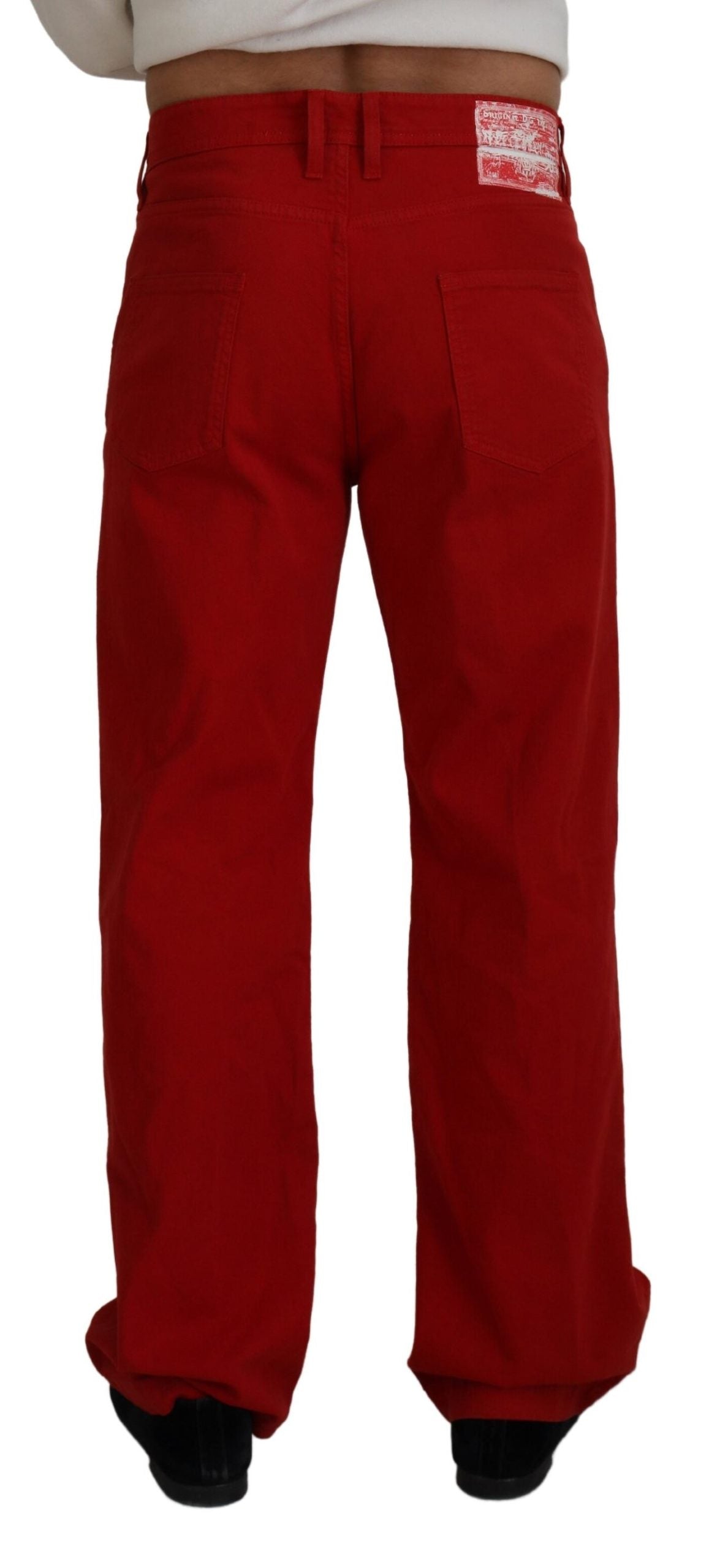 Dolce & Gabbana Chic Red Cotton Denim Pants IT46 / S