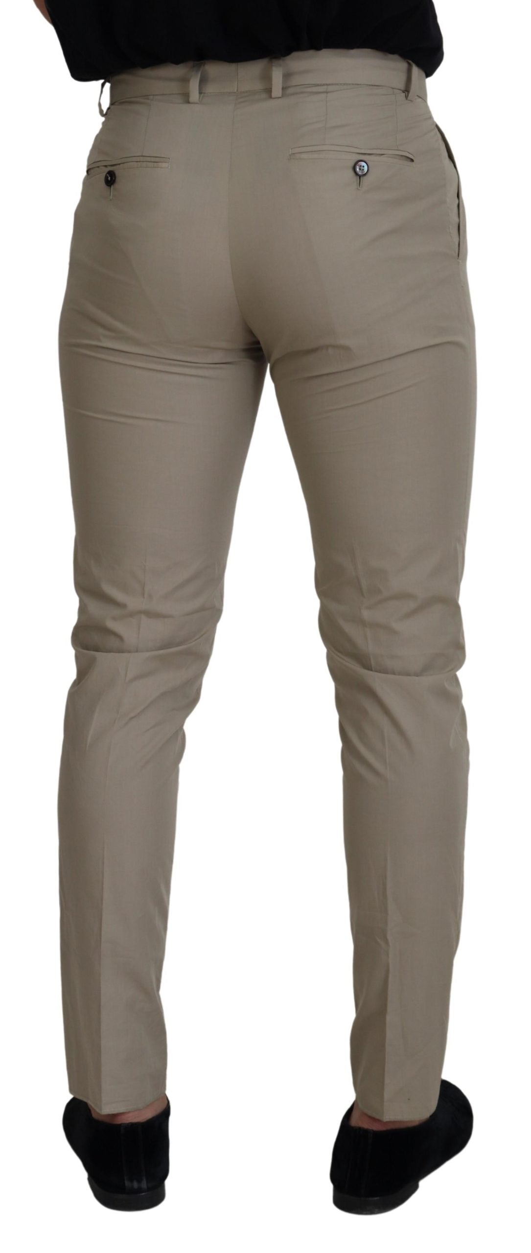 Dolce & Gabbana Stunning Beige Italian Cotton Trousers IT44 / XS