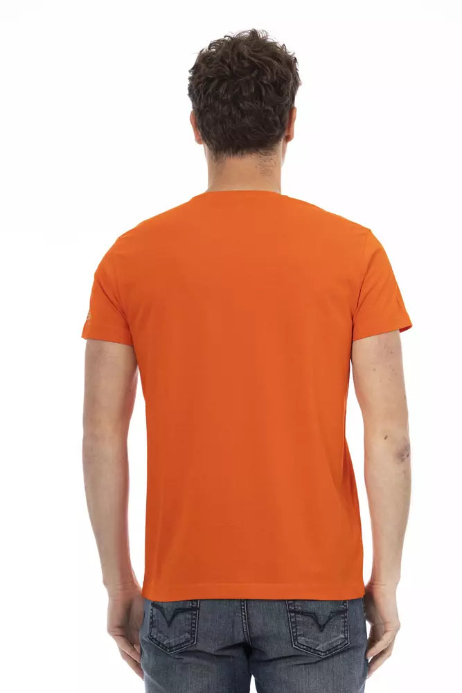 Trussardi Action Orange Cotton Men T-Shirt