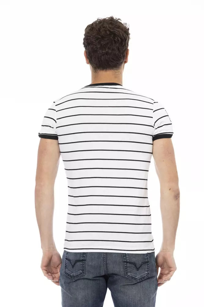 Trussardi Action White Cotton Men TShirt