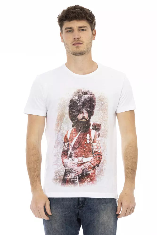 Trussardi Action White Cotton Men T-Shirt