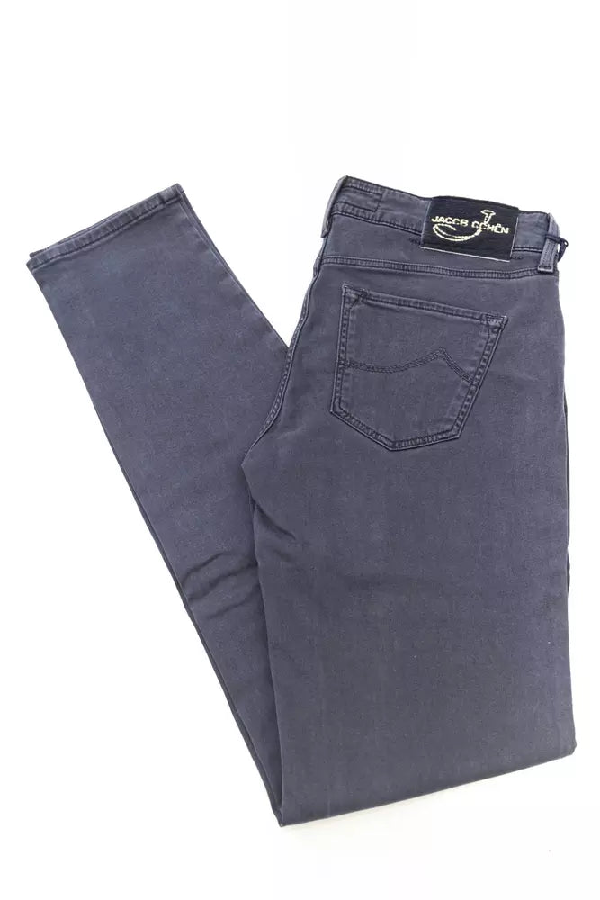 Jacob Cohen Blue Cotton-Like Women's Jean W27