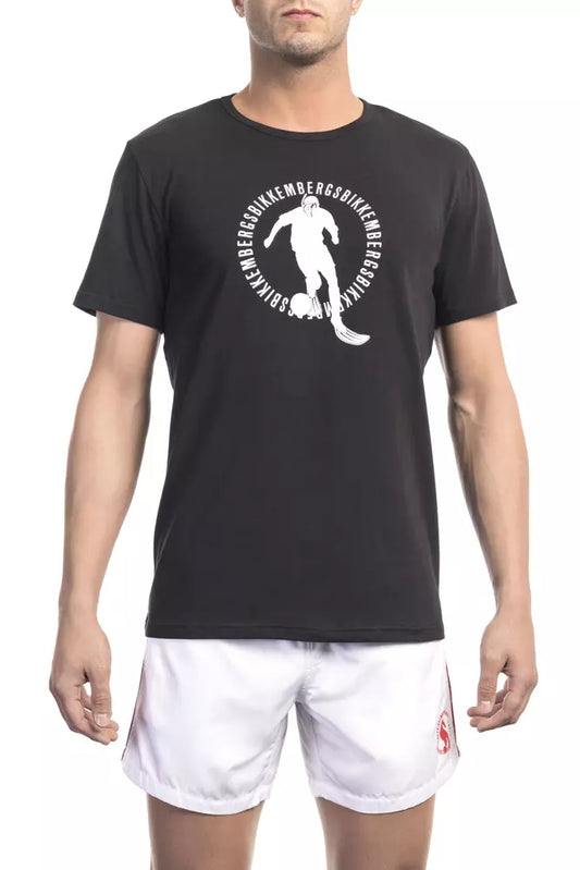 Bikkembergs Black Cotton Men T-Shirt