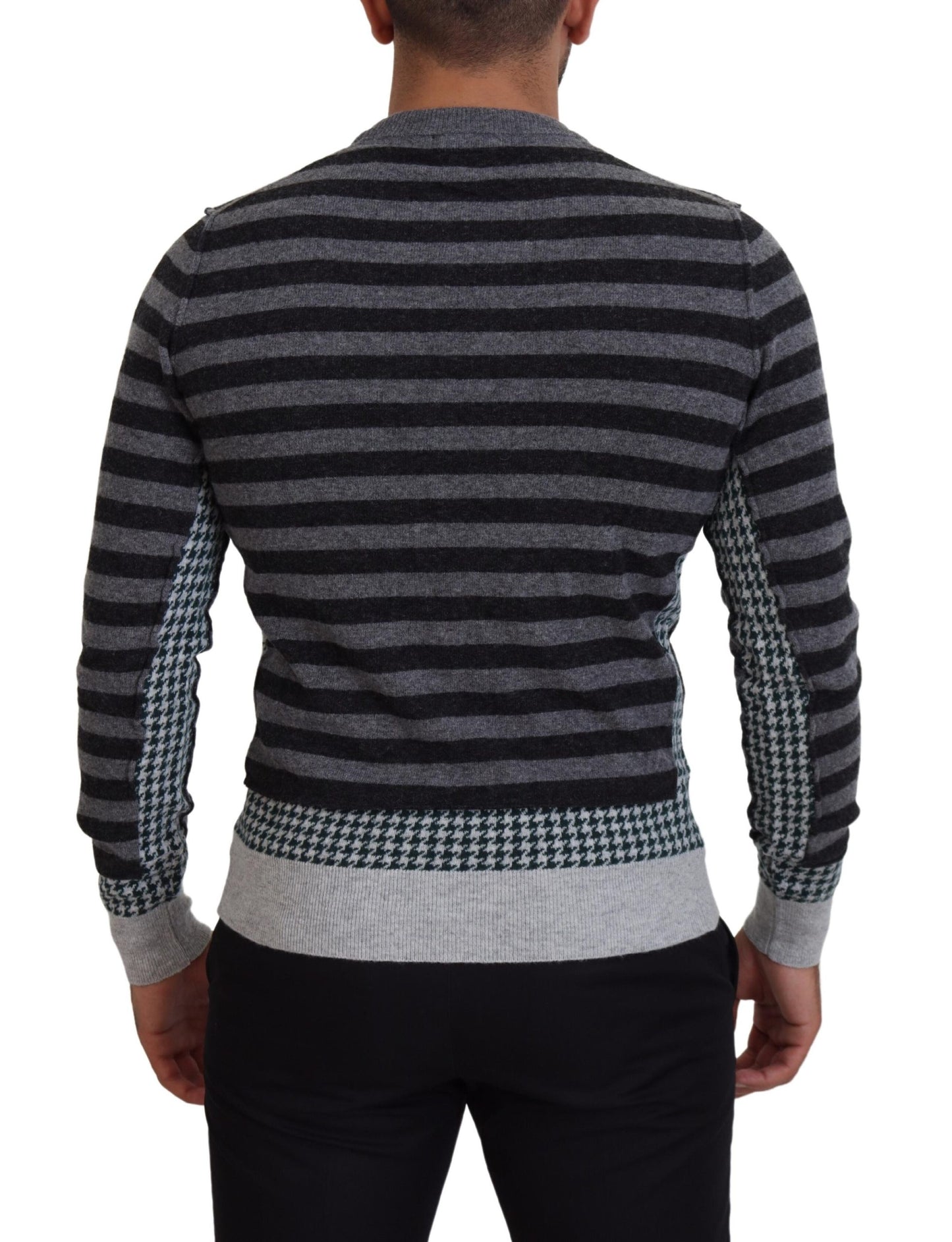 Dolce & Gabbana Elegant Striped Wool Crewneck Sweater IT44 / XS